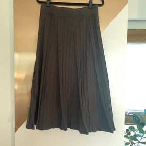 Modern Citizen dark academia wooly pleated midi skirt